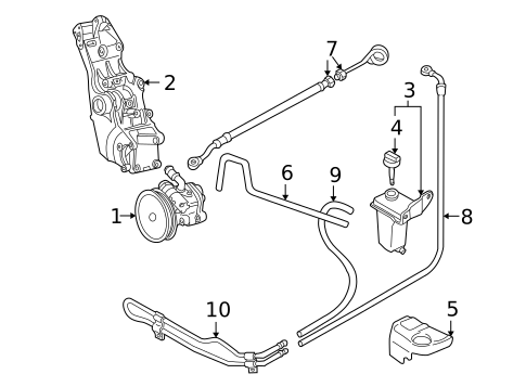 Pump & Hoses for 2004 Audi A4 Quattro #0