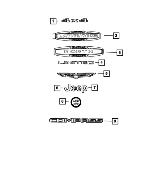 Nameplates for 2026 Jeep Compass #0