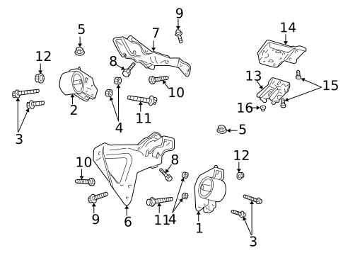 Engine & Trans Mounting for 1999 Dodge Durango #0