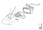 51163448165 - : Heated Outside Mirror, Left for BMW Image