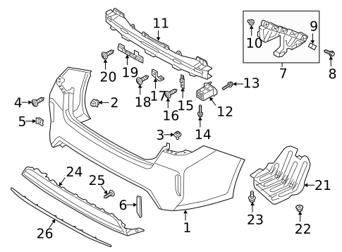 Bumper & Components - Rear for 2018 Kia Optima #0