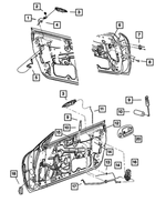 UC19ZMQAB - Doors and Related Parts: Front Door Exterior Handle, Left for Mopar Image