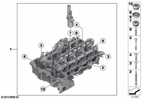 Cylinder Head for 2014 BMW 320iX #2
