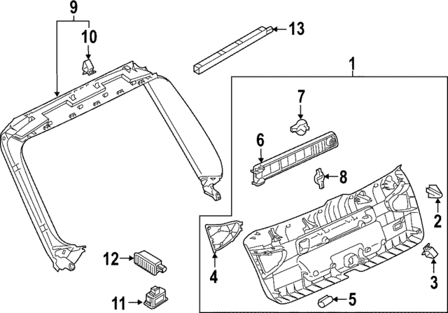 80F8679794PK - Body: Lower Trim Panel for Audi Image