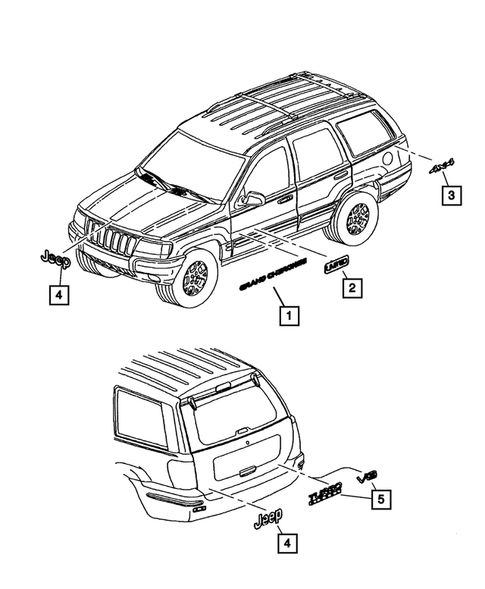 Nameplates for 2001 Jeep Grand Cherokee #0