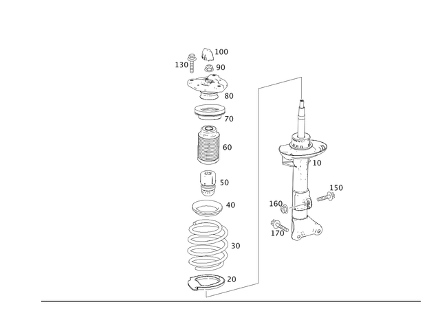 19908454 - Springs, Suspension and Hydraulics: Hex. Nut W Flange + Piece for Mercedes-Benz Image image