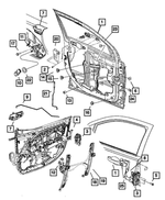 5028924AA - : Front Door Inside Remote Control To Latch Link, Right for Dodge: Caliber Image