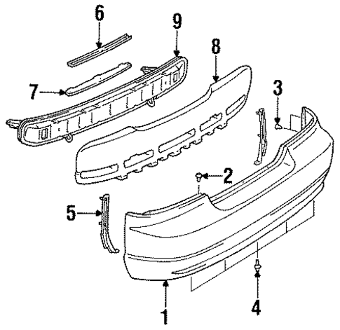 Bumper & Components - Rear for 1998 Toyota Celica #0