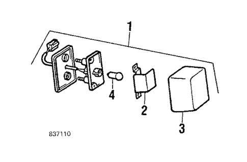 License Lamps for 1984 Toyota Starlet #0
