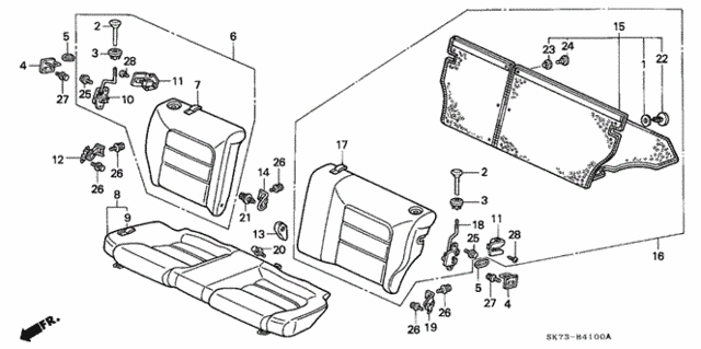 Rear Seat for 1992 Acura Integra #0