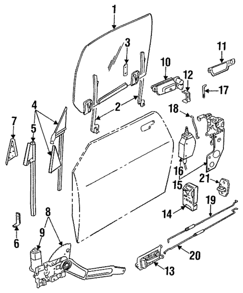 Glass - Door for 1994 Jaguar XJS #0