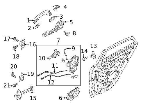 Lock & Hardware for 2023 Kia Rio #1