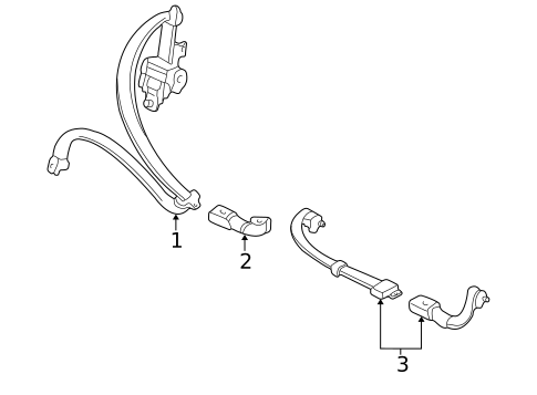 Rear Seat Belts for 1996 Acura Integra #1