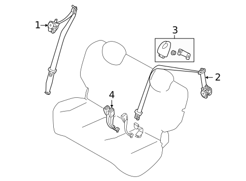 Seat Belt for 2018 Nissan Versa Note #0