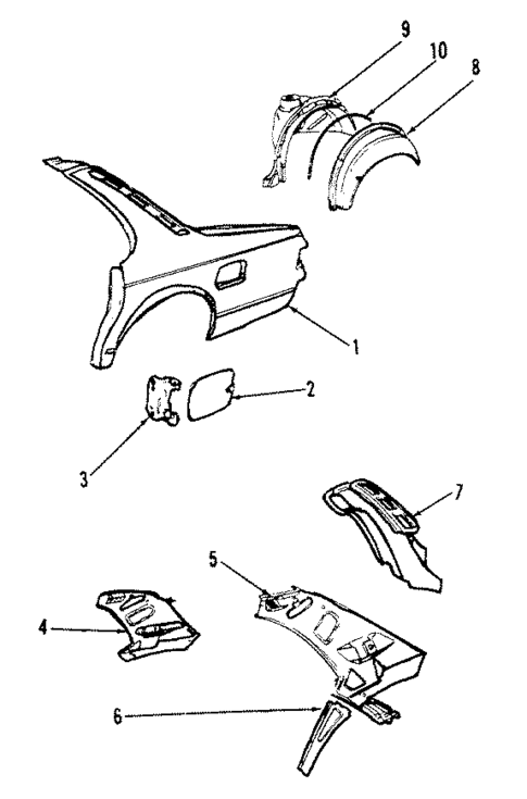 Quarter Panel for 1984 BMW 733i #0