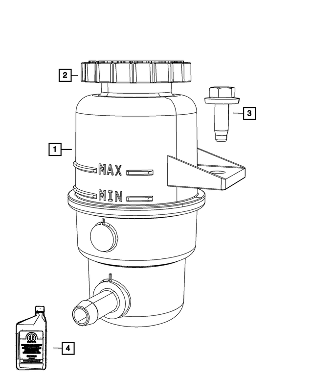 68242956AA - Steering: Power Steering Reservoir Cap for Mopar Image image