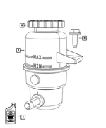 68242956AA - Steering: Power Steering Reservoir Cap for Dodge: Durango | Jeep: Grand Cherokee Image
