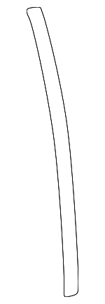 51357005104 - Body: Center Molding for BMW: 745i, 745Li, 750i, 750Li, 760i, 760Li, Alpina B7 Image