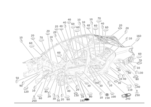 Expansion Plugs, Grommets for 2017 Mercedes-Benz Maybach S550 #0