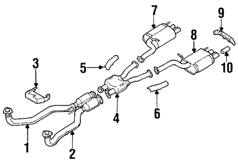 Exhaust Components for 1991 Nissan 300ZX #0