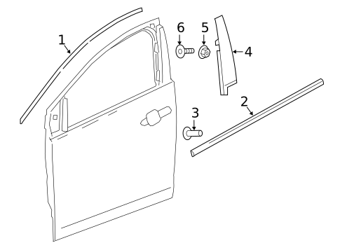 Exterior Trim - Front Door for 2018 Chevrolet Volt #0
