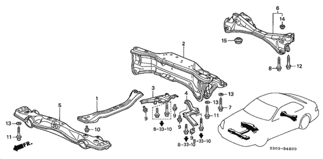 Cross Beam for 2000 Honda Prelude #0