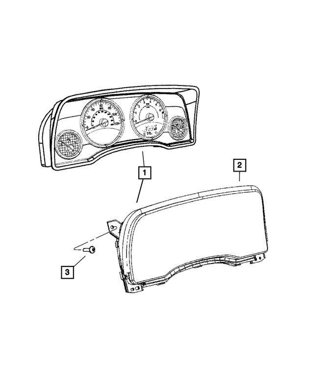 68054483AA - Electrical: Instrument Cluster Mask for Mopar Image image