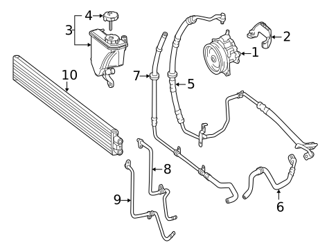 Pump & Hoses for 2015 Mercedes-Benz SLK 55 AMG&reg; #0