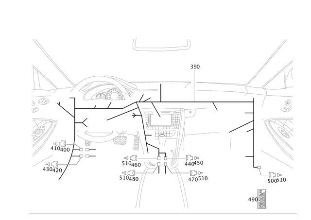 2195402007 - Electrical Equipment and Instruments: Wiring Harness for Mercedes-Benz: CLS500, CLS55 AMG, CLS550, CLS63 AMG Image image