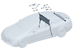 2978104500 - Rear Seat: Lugg. Cmprt. Roller Blind for Mercedes-Benz: EQS 450, EQS 450+, EQS 580, EQS AMG Image