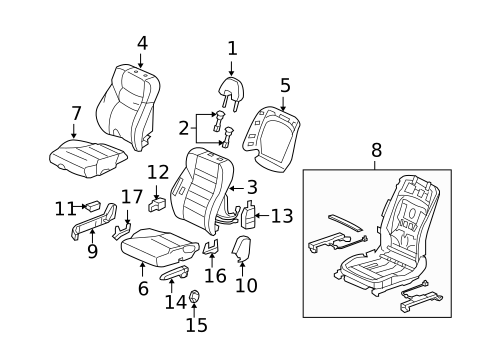 Front Seat Components for 2010 Honda Civic #0