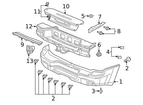 Bumper & Components - Rear for 2004 GMC Envoy #0