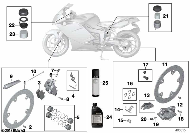34117713157 - : Brake Rotor, Offset, Front - D=320-5.0mm for BMW-Motorrad Image