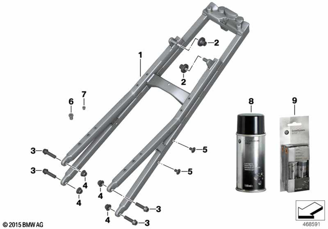 46718535561 - : Cover For Passenger Seat Support for BMW-Motorrad Image