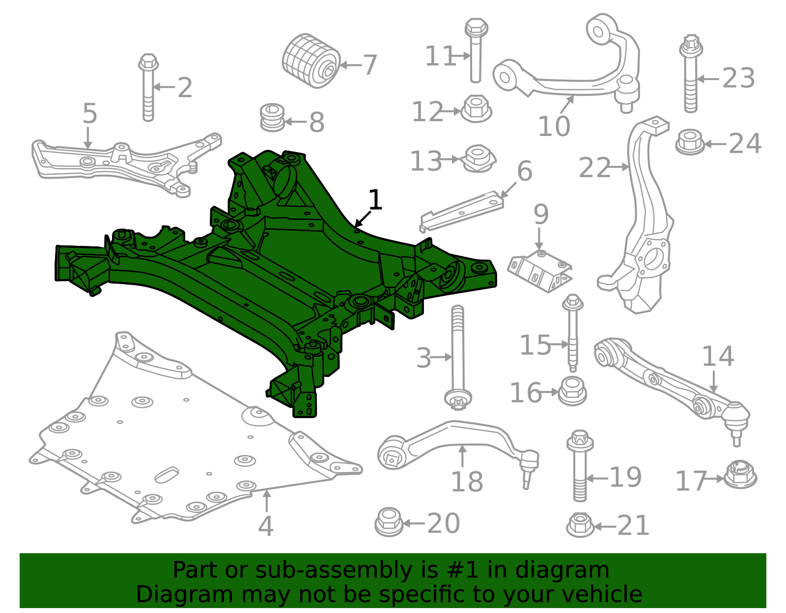 31108869238 - 2023-2025 BMW Cross-Member (31-10-8-869-238) | BMW
