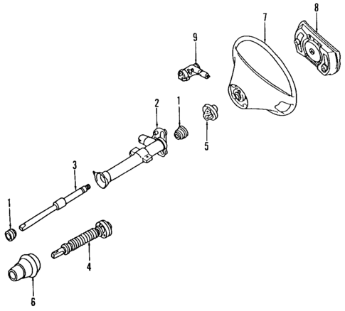 Steering Column for 1989 Mercedes-Benz 190D #0