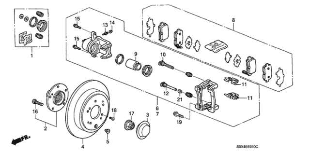 Rear Brake (Disk) for 2004 Honda Odyssey #0