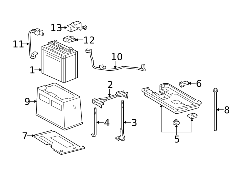 Battery for 2009 Lexus IS F #0