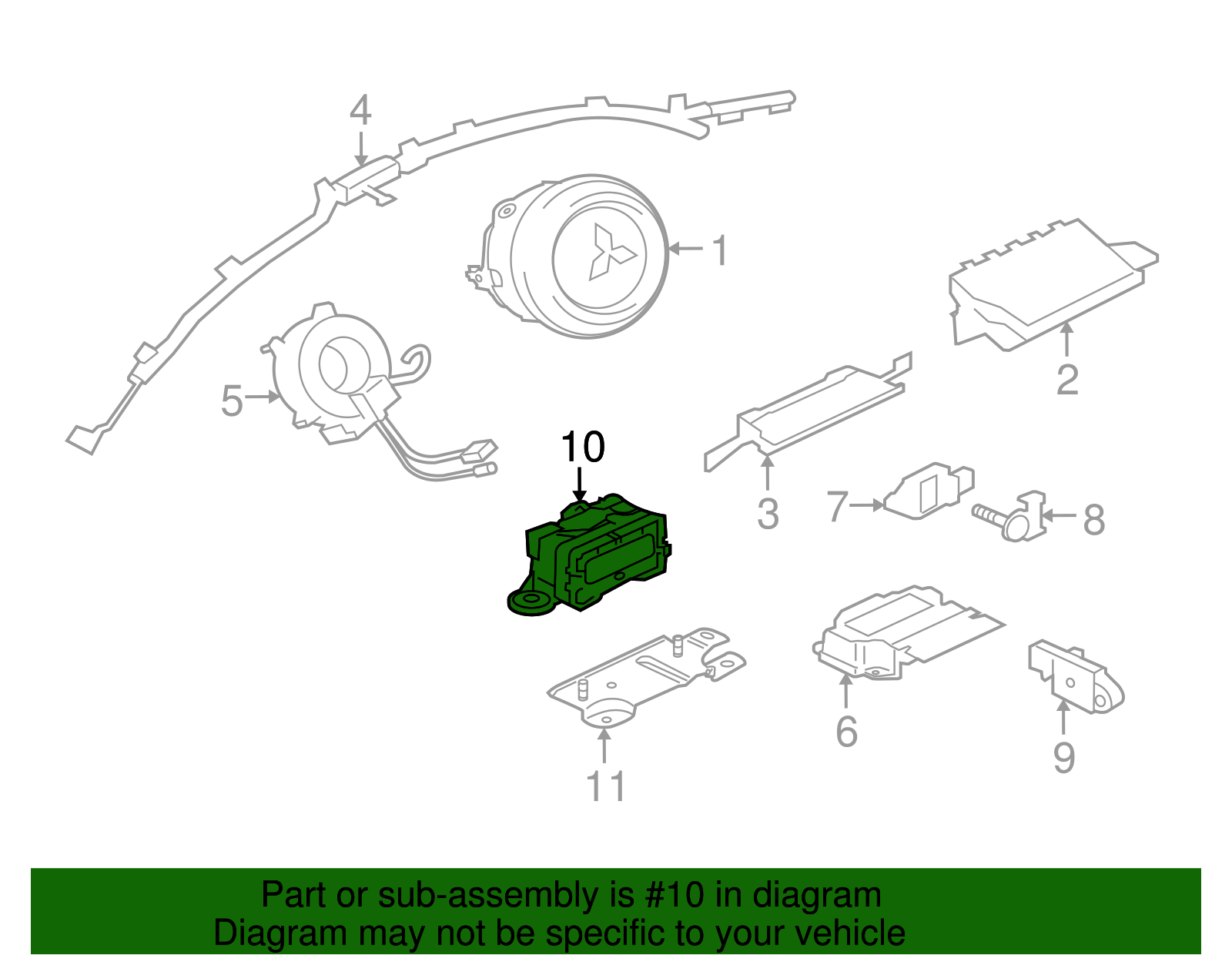2008-2010 Mitsubishi Lancer G-Sensor 4670A059 | Mitsubishi