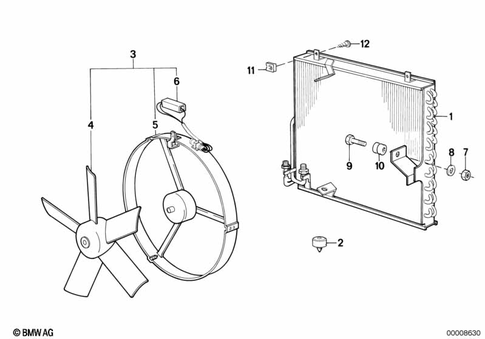 Condenser Air Conditioning for 1992 BMW 535i #0