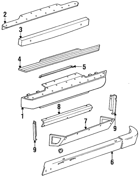Bumper & Components - Front for 1991 Jeep Wrangler #0