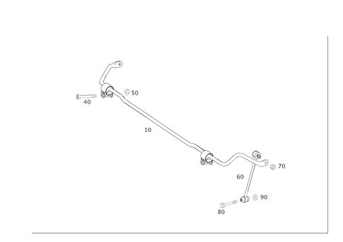 Torsion Bar, Rear for 2016 Mercedes-Benz CLS63 AMG S #0