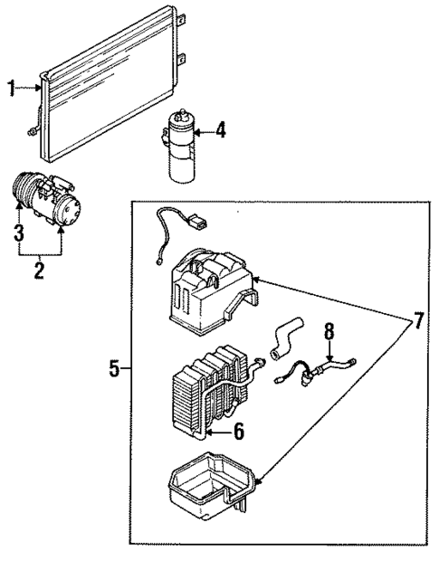 Condenser, Compressor & Lines for 1989 Mazda RX-7 #1