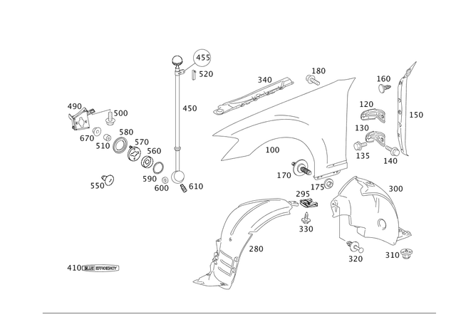 2218100084 - Attachment Parts: Rod for Mercedes-Benz Image image
