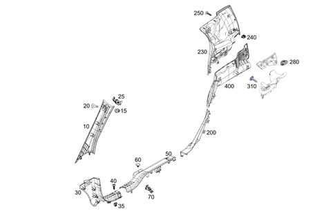 Paneling for a, B, C and D-Pillars for 2009 Smart Fortwo #0