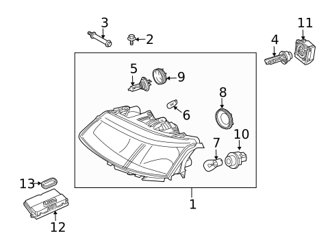 Bulbs - Chassis for 2007 Saab 9-3 #1
