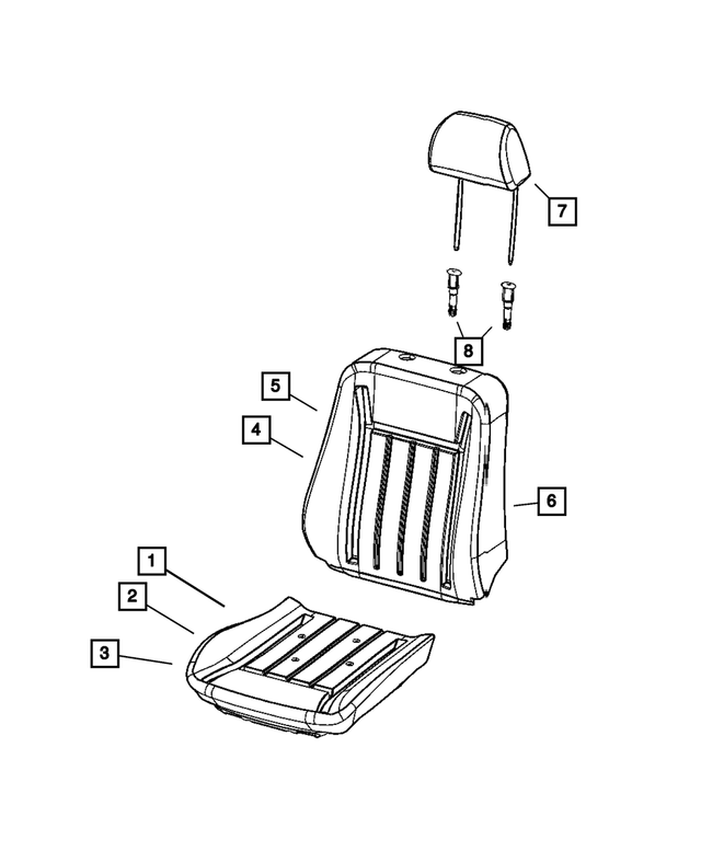 4610213AA - Interior Trim: Seat Cushion Pan, Right &amp; Left, Power for Mopar Image