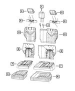 5VJ411X9AC - Interior Trim: Third Row Headrest for Mopar Image