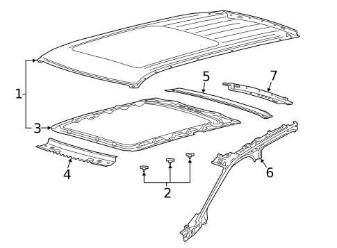 Roof & Components for 2023 Lincoln Aviator #0