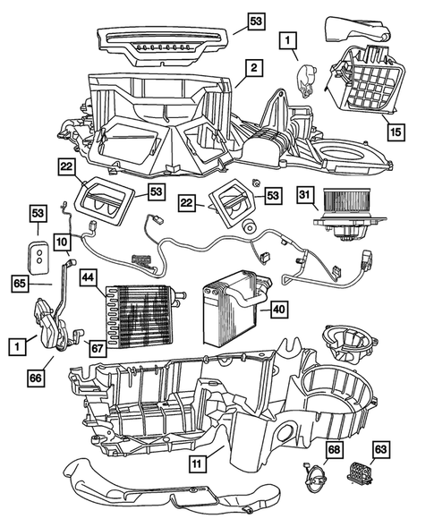 Air Conditioner and Heater Units for 2001 Dodge Durango #0